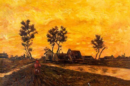 Landscape at Sunset Van Gogh Reproduction