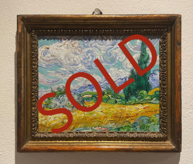 Sold Wheat Field with Cypresses framed Van Gogh reproduction