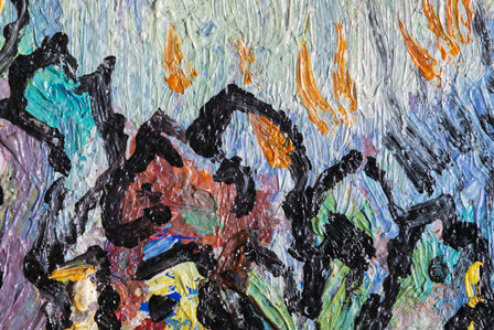 detail Pollard Willows framed Van Gogh replica