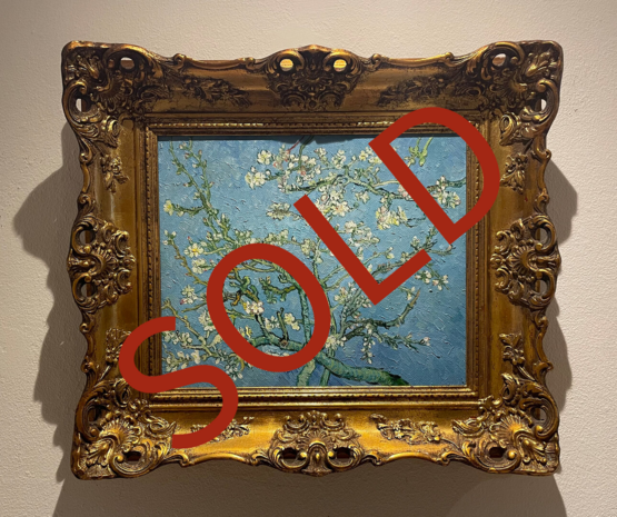 Sold Blossoming Almond Tree framed Van Gogh replica